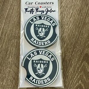 Raiders, Custom Made Neoprene Car Coasters New Set/2